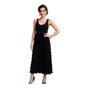 Karen Kane Black sleeveless stretchy ruffle dress, size M Party Dress